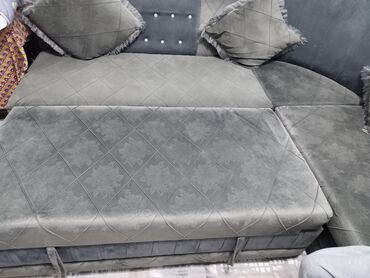 диваны раскладные: Угловой диван, цвет - Серый, Б/у