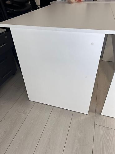 ofis masa: Ağ rəngli iş masas(lar)ı - Minimalist dizayn, ofis və ya ev-ofis üçün — 6