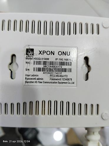 modem satisi: HS Fiber HSGQ-X100W XPON ONU – Wi‑Fi router/optik terminal - Model — 2