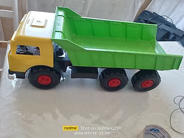 Oyuncaq traktorlar: Uşaq oyuncağı – iri plastik yük maşını (dump truck) - Rəng: sarı — 1