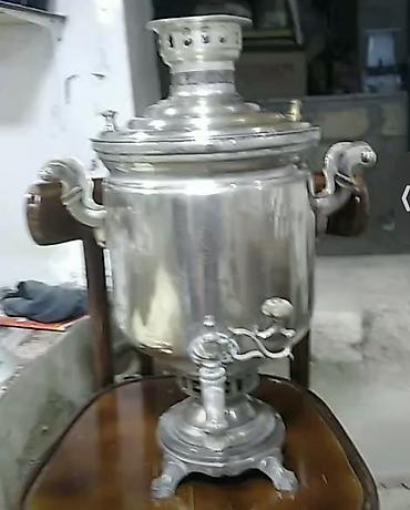 Klassik metal samovar - Material: parıltılı metal (ehtimalən