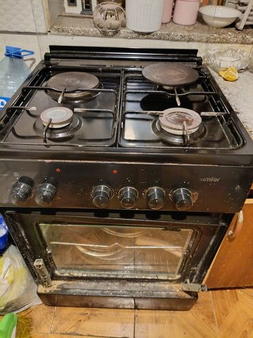 Мясорубки: Плита Simfer, Газовая, Встраиваемая, 3 конфорки, Б/у