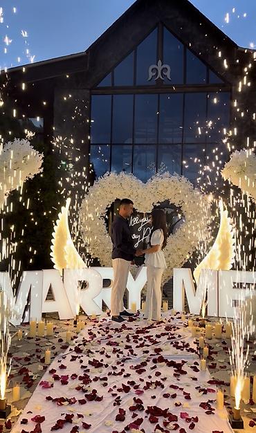 Аксессуарлар жана тюнинг: Оформление предложения руки и сердца “Marry Me” под ключ. Что входит — 2
