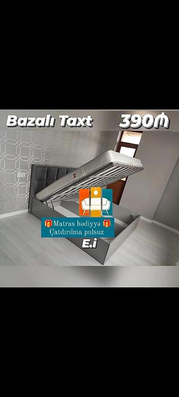 qalin adyal: Bazalı taxt – 390₼ - Geniş aşağı bazalı saxlama bölməsi: qapaq — 1