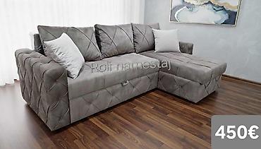 Ugaone garniture: Ugaona garnitura na razvlačenje – dimenzije 230×160 cm. - Moderan — 2