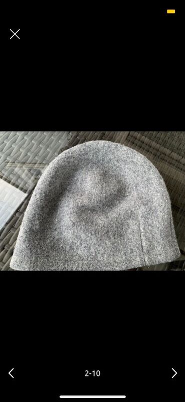 Baş geyimləri: 5-10 azn Qadınlar üçün şapka dəsti - Model 1: Açıq boz rəngli, yumşaq — 2