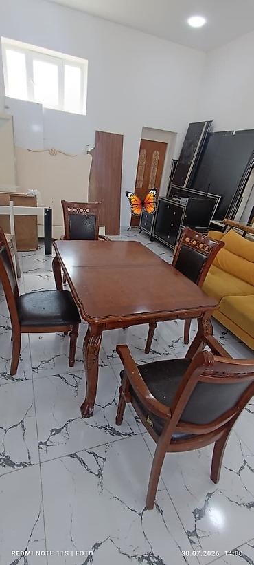 madeyra stol stul: Masa dəsti – 150₼ - 4 oturacaqlı dəst: 2 ədəd adi stul, 2 ədəd kreslo — 1