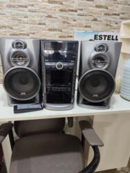 mp 3 player: JVC ev audio sistemi – kompakt mərkəzi blok və iki güclü akustik