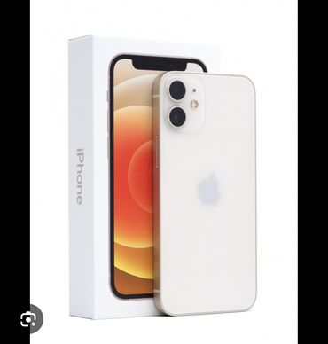 iphone 15 pro max 1tb цена бишкек: IPhone 12, Колдонулган, 64 ГБ, Ак, Коргоочу айнек, Каптама