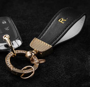 фонарик брелок: Роскошный кожаный брелок для автомобильных ключей, подвеска со