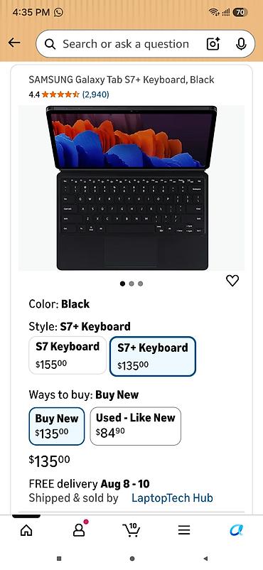 planşet alıram: Samsung Galaxy Tab S8+ / S7+ üçün Smart Keyboard Case – Gəncə — 6
