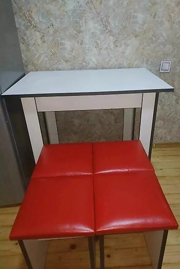 bağ stulu: Mətbəx üçün, Yeni, Açılmayan, Kvadrat masa, 4 stul — 3