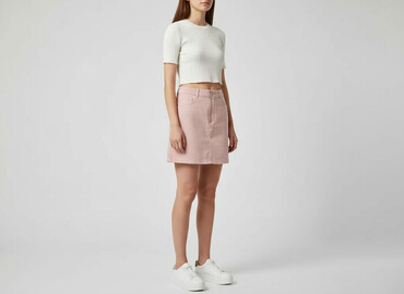 spódnice plisowane granatowe: Terranova, Women`s skirt, size 2XS