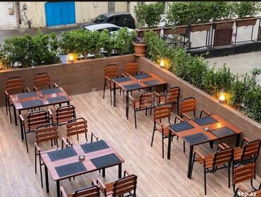 Bağ, çöl masa və oturacaq dəstləri: Yeni, Dördbucaq masa, 4 stul, Açılmayan, Stullar ilə, Taxta, Azərbaycan — 2