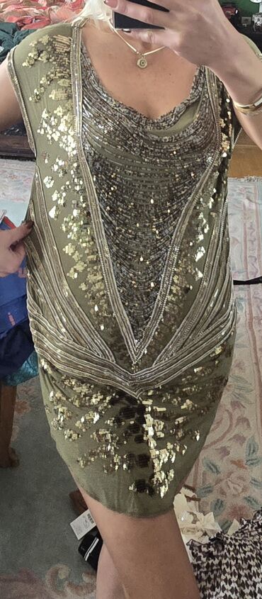 Haljine: Roberto Cavalli S (EU 36), bоја - Maslinasto zelena, Večernji, maturski, Kratkih rukava — 13