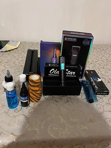 Permanent Tattoo aparatı+ printer+maşınka+mikser+boya+gel+köpük+