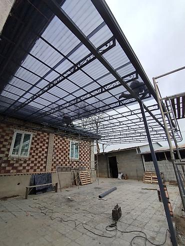 Навесы: Навес, Арочный, Металл, Поликарбонат, Установка — 3