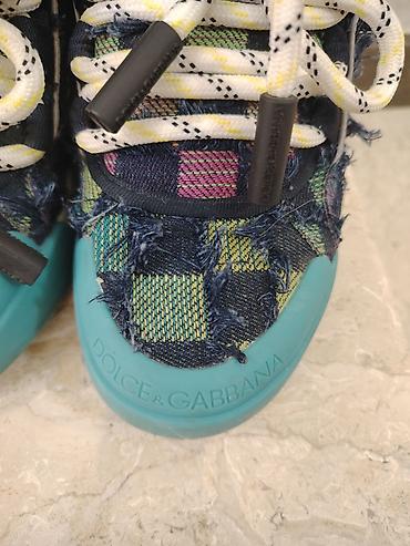 Women's Sneakers and athletic shoes: Dolce & Gabbana, Ölçü: 38, rəng - Göy, İşlənmiş — 5