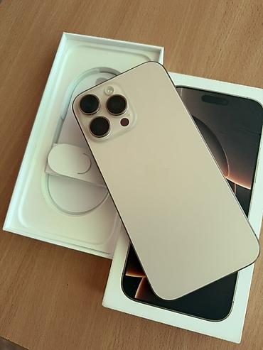 kingdom come: IPhone 16 Pro Max, Б/у, Desert Titanium, Коробка, 86 % — 1