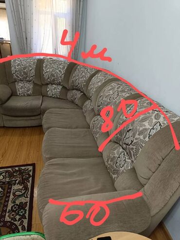 продам мебель бу в бишкеке: Бүктөмө диван, Колдонулган, Экилик