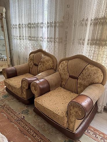 islenmis divan: Б/у, Диван, 2 кресла, Диван, Раскладной — 2
