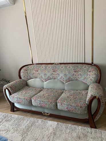 кресло диван купить бишкек: Диван-кровать, цвет - Голубой, Новый