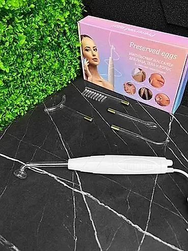 üz masaj aparatı: Yüksək tezlikli impuls masaj cihazı – üz, bədən və saç üçün Komplekt — 9