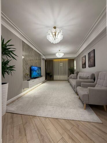 эмарк жибек жолу: 3 комнаты, 100 м², Элитка, 8 этаж, Евроремонт