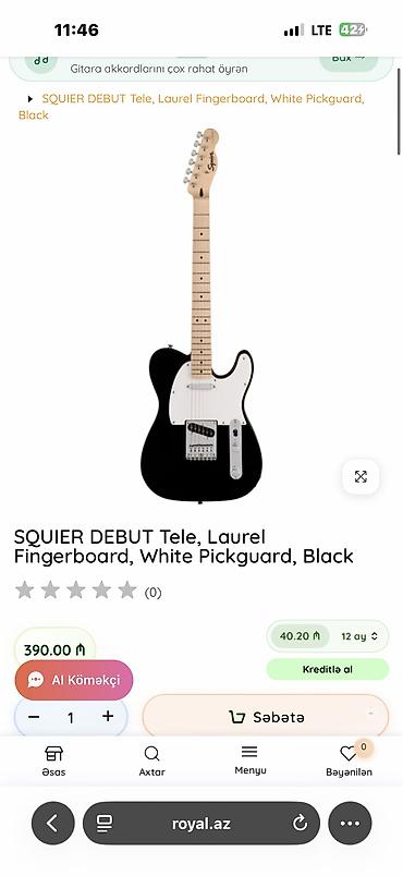 gitara tarnada: Elektron gitara, Fender, 6 sim, Yeni, Ünvandan götürmə — 2