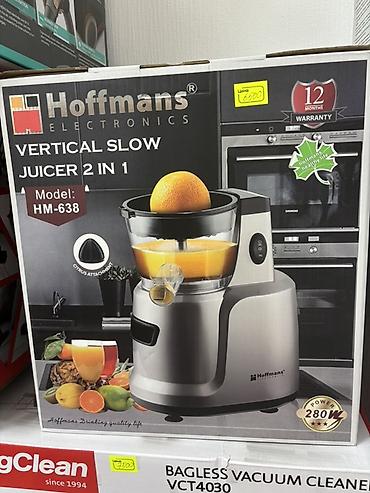 холодный пресс: Вертикальная шнековая соковыжималка Hoffmans Electronics 2‑в‑1, модель — 3