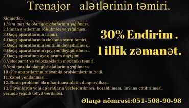 servis isi: Trenajor temiri gorulen islere 1 il zemanet verilir,evlerde hec yere