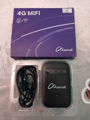 planşet ipad: - Azercell 4G MiFi portativ modem - Qutusu ilə birgə: MiFi cihazı və