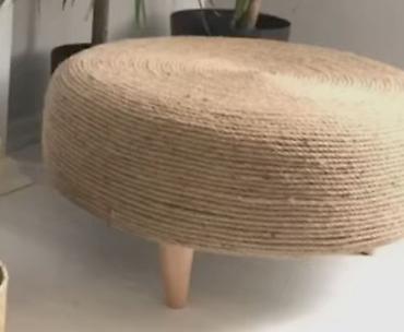 kendir ip: Upcycle edilmiş avtomobil təkərlərindən hazırlanmış mebel dəsti və — 3