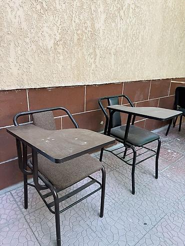 бу парта: Школьный стул, Б/у, Железо, цвет - Коричневый — 2