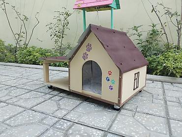 Yuvalar: Müasir dizaynlı ev heyvanı evi – it və pişiklər üçün komfortlu mini ev — 3