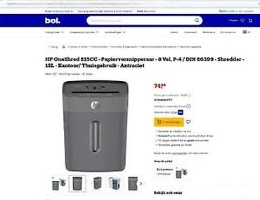 Ostali kućni aparati: HP OneShred 815CC – seckač dokumenata (P-4, DIN 66399), 15 l, antracit — 6