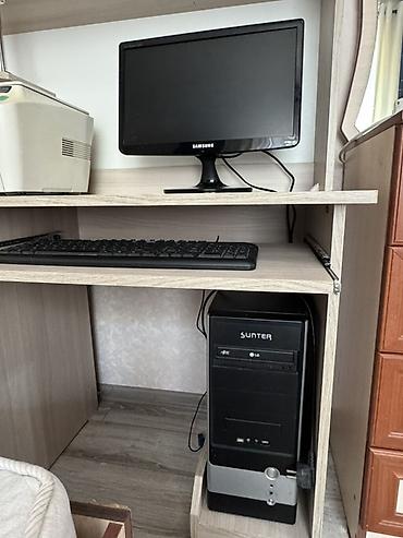 шкафы офисные: Компьютерный стол + ПК + Принтер Xerox 3в1. Готовое рабочее место. Всё — 5