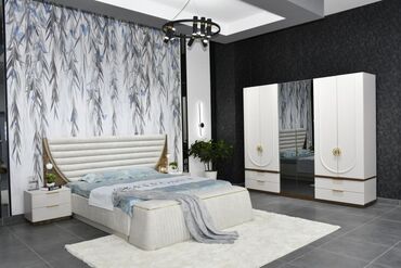 Спальные гарнитуры: Спальный гарнитур, Новый, Двуспальная кровать, Комод, В рассрочку, МДФ, Бесплатная доставка, Самовывоз, цвет - Белый — 8