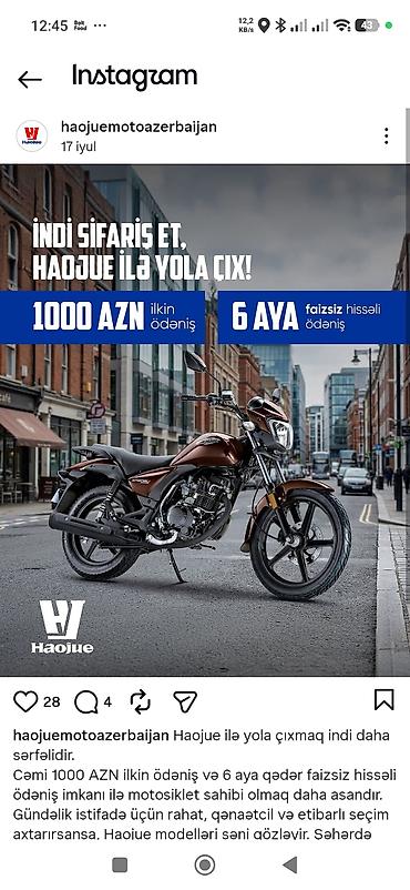 Motosikletlər: Tufan - Tufan s50, 50 sm3, 2024 il, 32000 km — 2