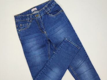 ubrania simple: Spodnie jeansowe, Young Style, 11 lat, 140/146, stan - Idealny