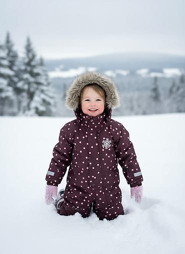 Верхняя одежда: Детский зимний комбинезон H&M - Цвет: темно-сливовый с розовым — 1