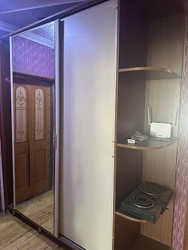 Güzgülü sürgülü qapılı dolab - Material: laminat/LDSP ağ və qəhvəyi