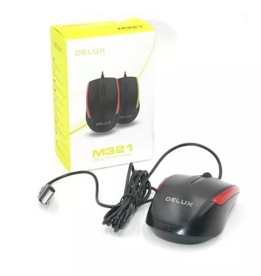 компьютерные мыши gemix: Проводная мышь Delux M321 USB, оптическая, DPI:max1000, 3 кнопки
