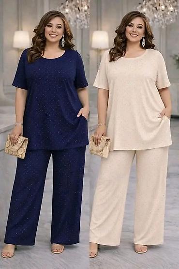 Kompleti: Ženski komplet za svečane i svakodnevne prilike – plus size - — 2