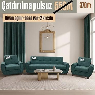 Divan + 2 kreslo ✨ Endirim fürsəti💣 Qiymət : 370₼ Yeni və sifarişlə