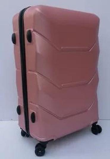 Putni koferi i torbe: Tvrdi kofer na točkiće – ružičasto-zlatni (rose gold) - Materijal — 19