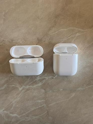 3в1 акция: Кейс для наушников, Apple, Б/у, цвет - Белый — 1