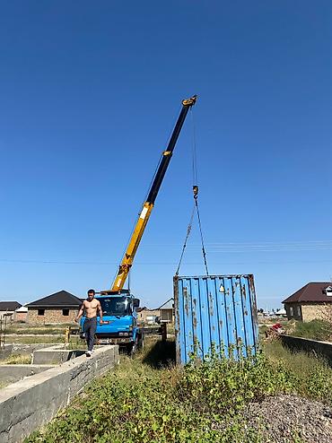 Услуги автокрана: Кран услуга Стрела 21 метр Контейнер вагон бухта кирпич кум шагыл — 5
