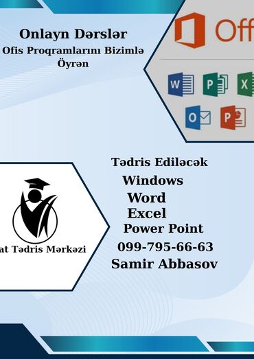 Repetitorlar: Kompüter kursu: Microsoft Office, Onlayn