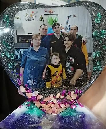 насадка на члене: Эбоксидная фотокомпозиция в форме сердца. - Персонализированный — 3